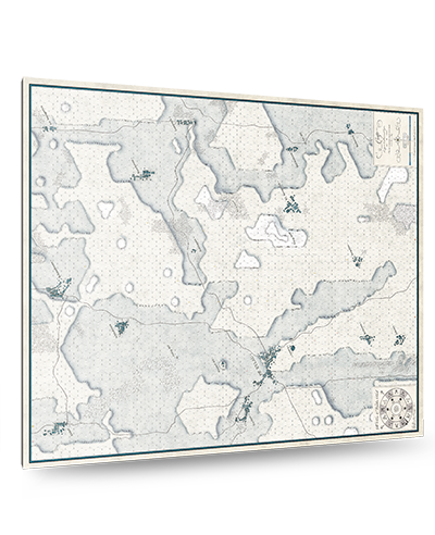 Battles of Napoleon Eylau 1807- mounted map