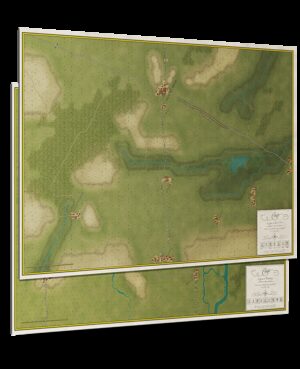 Quatre Bras 1815 / Wartenburg 1813 - mounted maps